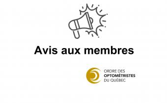 Avis aux membres